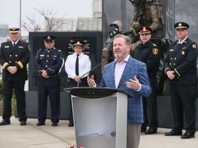 Fireworks, food and live music on the riverfront will be part of the July 26 opening ceremonies for this year's Can-Am Police-Fire Games. Steve Salmons, president and CEO of the Windsor Port Authority, which is hosting the opening, speaks at the  Wednesday, May 4, 2022, announcement in downtown Windsor.