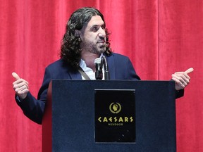 Nothing beats live. Renaldo Agostino of Element Entertainment speaks at The Colosseum at Caesars Windsor on Monday, May 2, 2022, where he announced that DJ Tiesto will be performing on Canada Day.