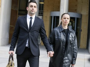 Hedley frontman Jacob Hoggard leaves 361 University Ave. Courts on Friday, May 6, 2022.