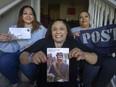 Clockwise from left, Talise Jackson, her mother, Christine Jackson, and her grandmother, Dolores Jackson, descendants of Albert Jackson, Canada's first black mail carrier, are pictured on Sunday, May 15, 2022.  Jackson had a post office renamed in his honour in Toronto.
