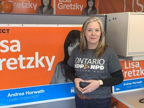 Incumbent Lisa Gretzky (NDP — Windsor West) launched her campaign on Wednesday, May 4, 2022, to continue serving local constituents at Queen's Park. Ontario voters go to the polls on June 2.