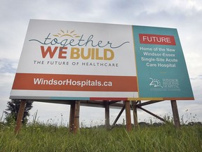 The site of the proposed mega-hospital at County Road 42 and the 9th Concession in Windsor is shown in this Aug. 18, 2021, file photo.