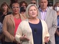 Ontario NDP leader Andrea Horwath is shown during a campaign stop in Essex on Sunday, May 29, 2022.