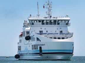 For those flying to Pelee Island, CBSA customs services return to the airport following a pandemic disruption. Many visitors to the offshore destination, however, travel to the island aboard the ferry. The Pelee Islander II is shown here pulling into Kingsville on June 15, 2018.