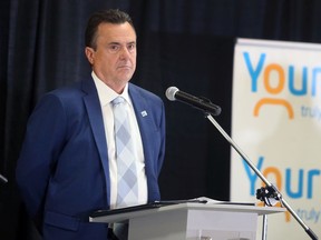 Windsor West Progressive Conservative candidate John Leontowicz is shown during the Windsor-Essex Regional Chamber of Commerce provincial election debates on May 5, 2022.