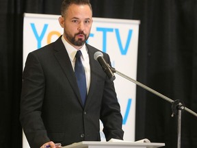 Windsor West Ontario Party candidate Jeremy Palko is shown during the Windsor-Essex Regional Chamber of Commerce provincial election debates on May 5, 2022.