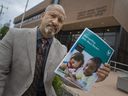 Superintendent Josh Canty is pictured with the Greater Essex County District School Board's anti-black racism strategy to be released on Wednesday, May 25, 2022.