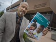 Superintendent of Education, Josh Canty, is pictured with the anti-Black racism strategy the Greater Essex County District School Board is releasing, on Wednesday, May 25, 2022.  The strategy is designed to address long-standing issues at the board.
