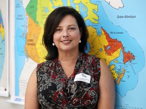 École secondaire catholique Sainte-Trinité principal Jeannine Pellerin is shown Wednesday at the ribbon cutting of the new adult French Catholic learning center in downtown Windsor.