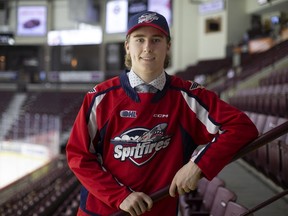 Windsor Spitfires' rookie forward Liam Greentree notched his first career OHL hat-trick on Sunday in his hometown, but the club fell 9-5 to the Oshawa Generals.