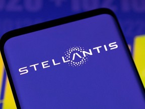 Stellantis logo is seen displayed in this illustration taken, May 3, 2022.