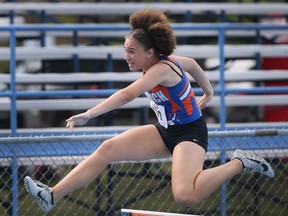 Sandwich Sabres' Ella Steel-Douglas won the novice girls' 300-metre hurdles on Saturday at the OFSAA track and field championships and finished with four gold medals at the meet.