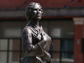 The University of Windsor unveiled a statue of abolitionist and newspaper publisher Mary Ann Shadd on Thursday, May 12, 2022. Local artist Donna Mayne created the bronze sculpture which sits at the corner of Chatham and Ferry, site of the former Windsor Star building and current home to the university’s Windsor Hall.