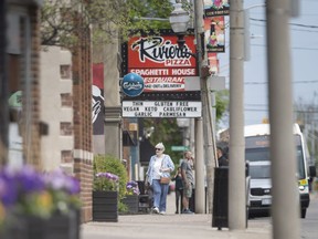 Pedestrian activity on Wyandotte Street East in Olde Riverside is seen on Wednesday, May 11, 2022.