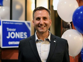 MPP-elect Trevor Jones is shown following his election win June 2, 2022. (Tom Morrison/Postmedia Network)