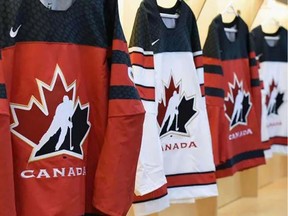Hockey Canada jerseys.