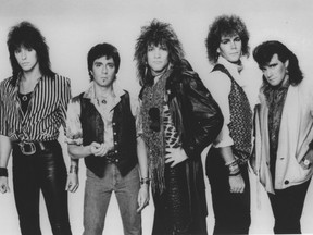Bon Jovi members (left to right) Richie Sambora, Alec John Such, Jon Bon Jovi, David Bryan, Tico Torres are pictured In this 1988 handout photo.