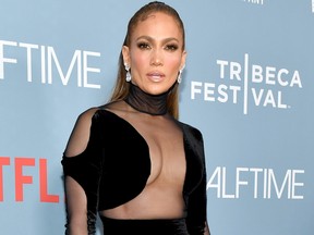 Jennifer Lopez attends the Tribeca Festival Opening Night and World Premiere of Netflix's Halftime on June 8, 2022 in New York City.