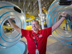 Michael Chantler, manager of aquatics at the City of Windsor, is pictured inside Adventure Bay Family Water Park, on Wednesday, June 29, 2022.  The park opens for the first time in two years on July 4th.