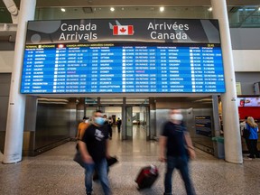Terminal 1 domestic arrivals at Toronto Pearson International Airport on Tuesday June 14, 2022.