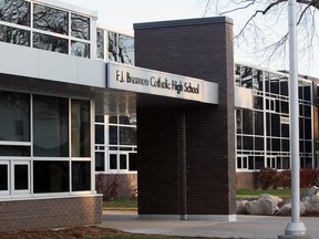 Exterior of Brennan High School, The Windsor Star.