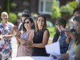 In this May 29, 2022, file photo, Lock Out Cancer Campaign ambassadors take centre stage during a ceremony outside the Windsor Regional Cancer Centre.