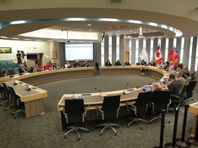 Members of Essex County Council sit inside council chambers at the Essex County Civic Centre during a meeting on Wednesday, September 4, 2019.