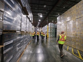After a ceremonial tree planting outdoors, Diageo Canada opened up its bottling plant in Amherstburg for a tour on Friday, June 3, 2022.