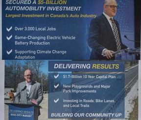Both sides of a leaflet in the City of Windsor's final tax return for 2022 features photos of the mayor that some say represent political campaigns.