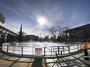 Die Tage sind gezählt für die Eislaufbahn am Charles Clark Square in der Innenstadt von Windsor, die am 23. Dezember 2019 gezeigt wird.