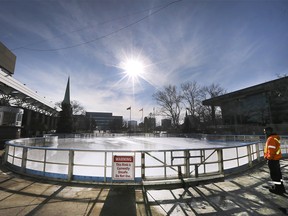 The days are numbered for the Charles Clark Square skating rink in downtown Windsor, shown on Dec. 23, 2019.