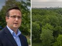 Windsor-Tecumseh MP Irek Kusmierczyk and the Ojibway Prairie Provincial Nature Reserve are shown in file photos.