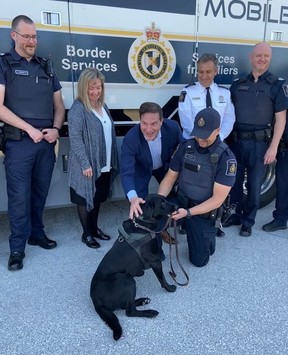 Federal Public Safety Secretary Marco Mendicino met with CBSA officials in Windsor on Tuesday morning.  COURTESY OF CBSA