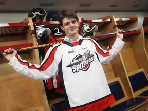 Windsor's Noah Morneau, shown June 27, 2022, was a 15th-round pick by the Windsor Spitfires in 2020, but kept working to earn a deal with the club.