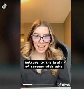 Olivia Lutfallah of Windsor in one of her posts on her ADHD-informative TikTok account.
