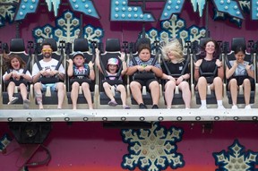 This group gets a kick out of the Avalanche ride at the LaSalle Strawberry Festival on Sunday, June 12, 2022.