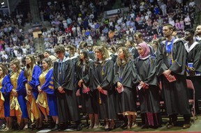Thousands of new alumni. University of Windsor graduates gather at the WFCU Centre as convocations begin, on Tuesday, June 14, 2022.