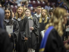 University of Windsor graduates gather inside the WFCU Centre on Tuesday afternoon as convocations begin.