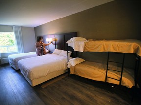 Lady Laforet, executive director of the Welcome Centre Shelter for Women and Families is shown on Thursday, June 23, 2022 in one of the family rooms of the facility.