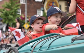 Young members of the Windsor Essex County Canoe Club rode in style along the 2022 Canada Day parade route, which ran parallel to the nearby Detroit River waters. This year’s parade was the first since before the start of the COVID-19 pandemic.