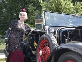 Happy Birthday Hiram: The Walker Family Legacy Celebrated Michelle Mainwaring, an actor who donned a period costume on Saturday, July 2, 2022, in honor of Hiram Walkers 206th birthday. Mainwarning works with the Rum Runner Tours who play the historical figure Bertha Thomas.