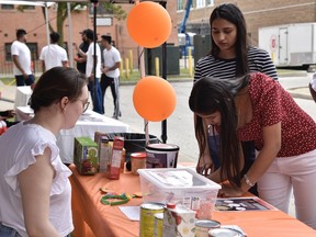St. Clair College event management students hosted a food and fundraising drive for Salvation Army on Saturday, July 16, 2022 that raised more than $3,100.