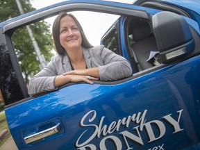 'Ethics and integrity are really important.' Essex town councillor Sherry Bondy declares her candidacy for the mayor's job outside Essex town hall, on Wednesday, July 13, 2022.