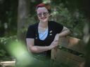 Sydney Brouillard-Coyle, 22, whose pronouns are New/Nem/Nir, and who identifies as trans non-binary, and who is running for councillor in ward 7, is pictured at Elizabeth Kishkon Park, on Thursday, July 14, 2022.