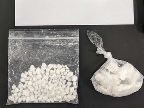 Illicit drugs including crack cocaine seized by Windsor police in an arrest on July 19, 2022.