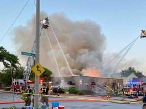 The fire scene at 495 Tuscarora St. in Windsor, as of 7:30 a.m. on July 14, 2022.