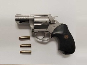 The handgun seized by Sarnia police during the arrest of Abbas Zeidan of Windsor on July 14, 2022.