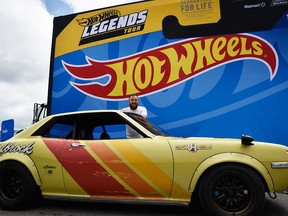 Windsor's Kevin Huth and his custom-built 1973 Toyota Celica at the Hot Wheels Legends Tour event in Windsor on July 16, 2022.