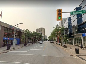 The 200 block of Ouellette Avenue in downtown Windsor is shown in this Google Maps image.