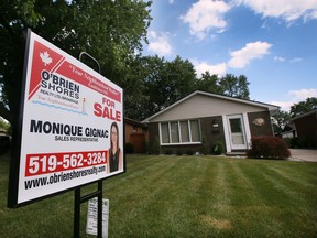 A home for sale on Clairview Avenue in Windsor is shown on July 5, 2022.